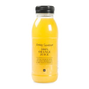squeezed juice in bottle